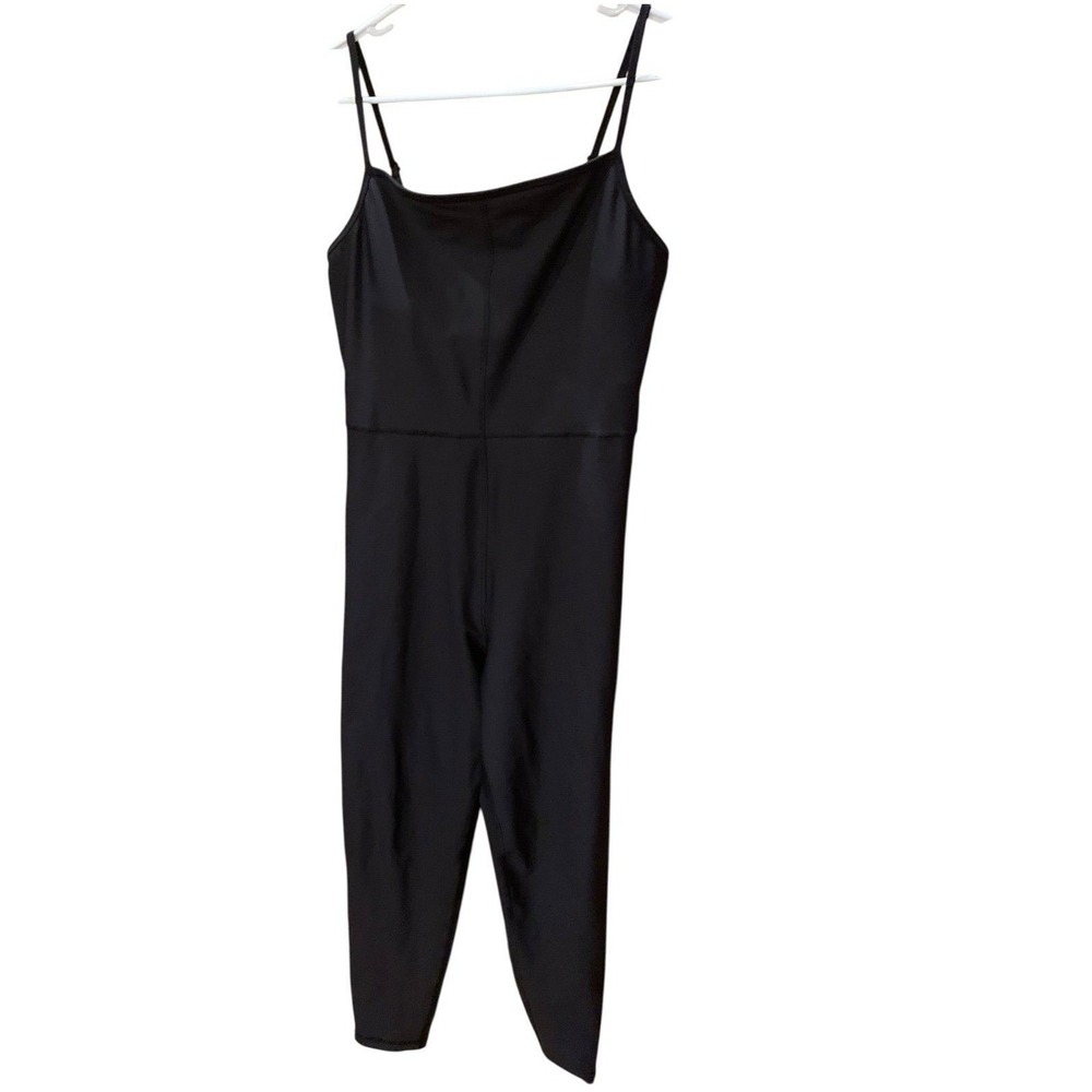 Old Navy Jumpsuit Women Large Black PowerSoft Go-Dry Active Bodysuit Athleisure - Picture 2 of 8
